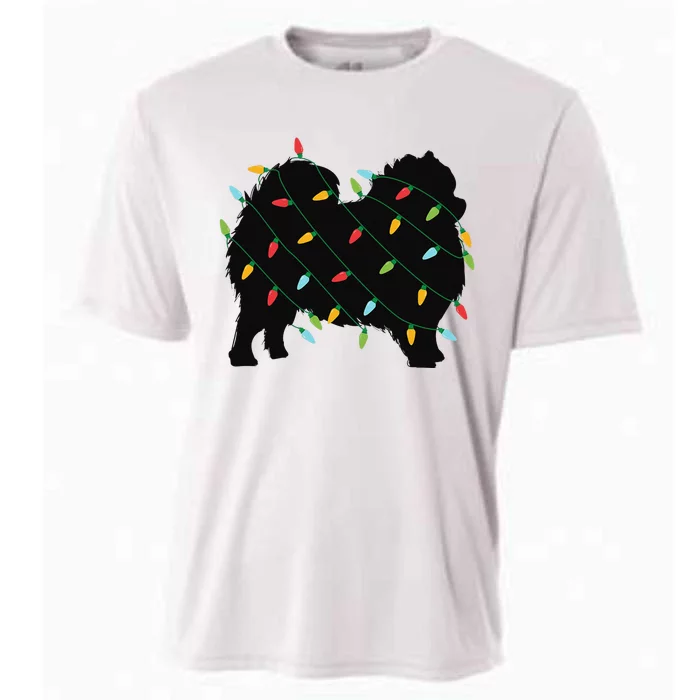 Christmas Lights Pomeranian Cute Gift for Dog Lovers Cooling Performance Crew T-Shirt