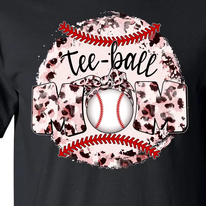 Cute Leopard Print Tee Ball Mom Tall T-Shirt