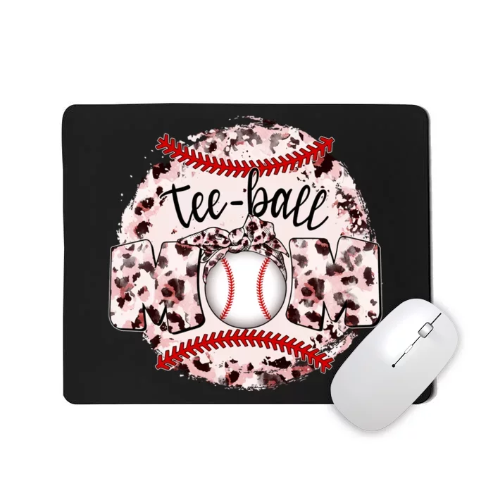 Cute Leopard Print Tee Ball Mom Mousepad