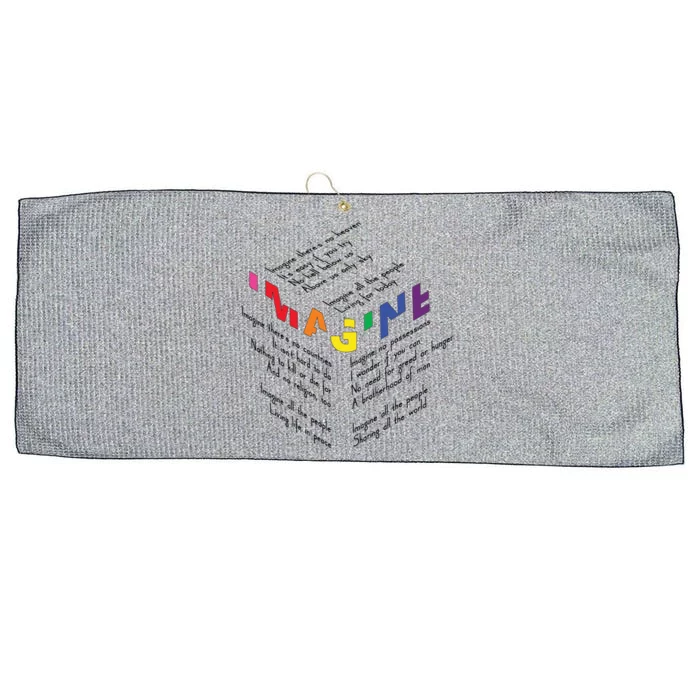 Colorful Lgbtq Pride Poem Lyrics Tee Gift Large Microfiber Waffle Golf Towel