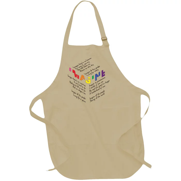 Colorful Lgbtq Pride Poem Lyrics Tee Gift Full-Length Apron With Pocket