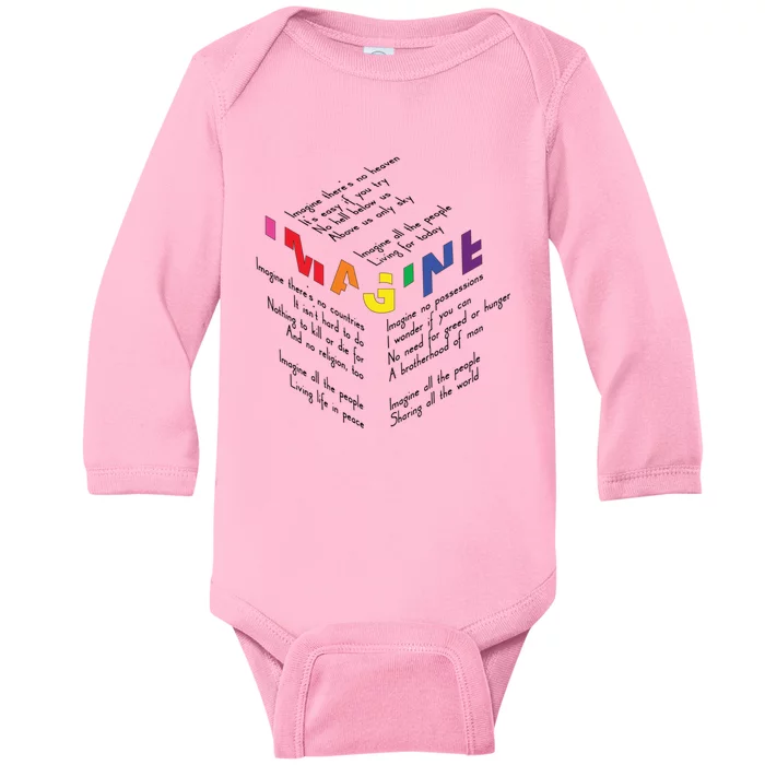 Colorful Lgbtq Pride Poem Lyrics Tee Gift Baby Long Sleeve Bodysuit