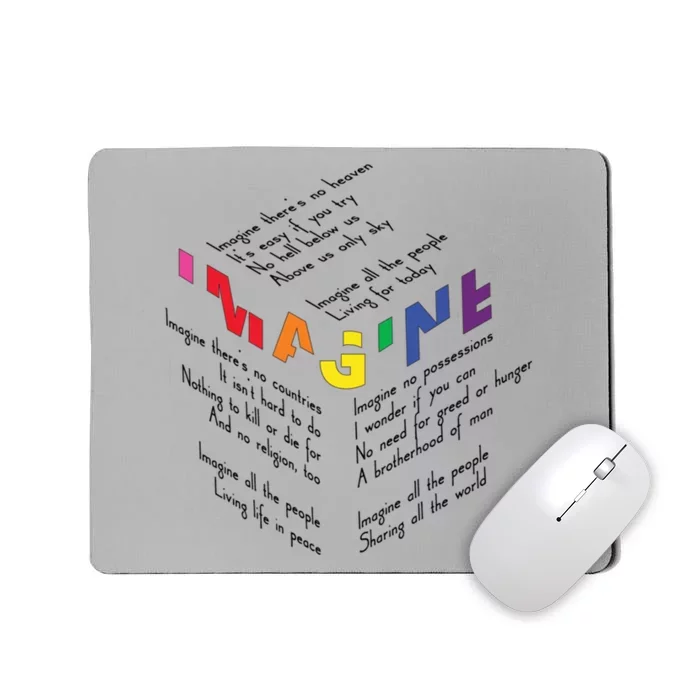 Colorful Lgbtq Pride Poem Lyrics Tee Gift Mousepad