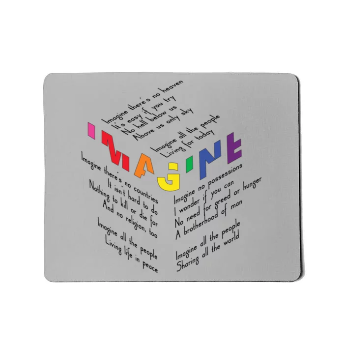 Colorful Lgbtq Pride Poem Lyrics Tee Gift Mousepad