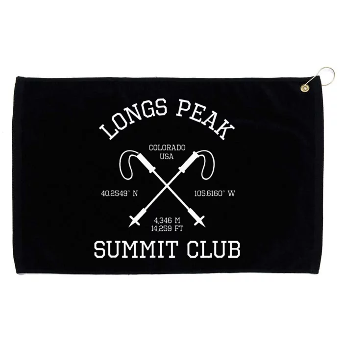 Climbed Longs Peak Summit Club Hike Colorado Usa Grommeted Golf Towel