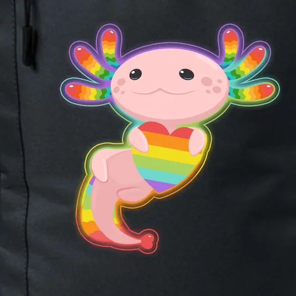 Cute LGBT Pride Axolotl Daily Commute Backpack