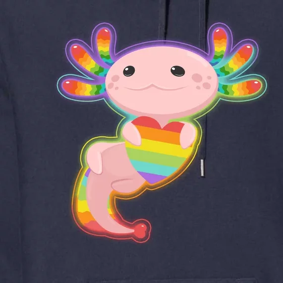 Cute LGBT Pride Axolotl Premium Hoodie