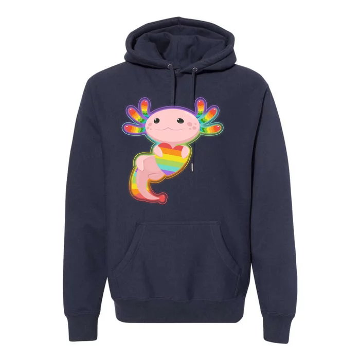 Cute LGBT Pride Axolotl Premium Hoodie