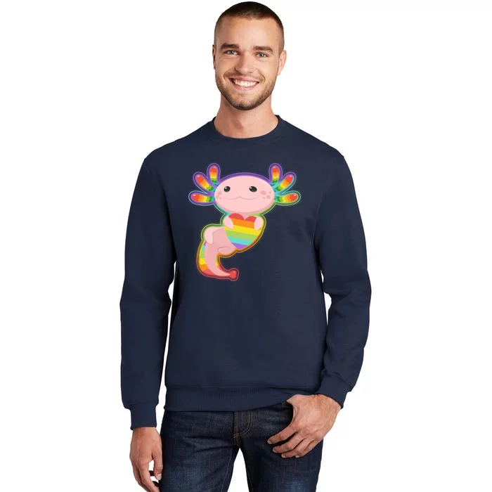 Cute LGBT Pride Axolotl Tall Sweatshirt