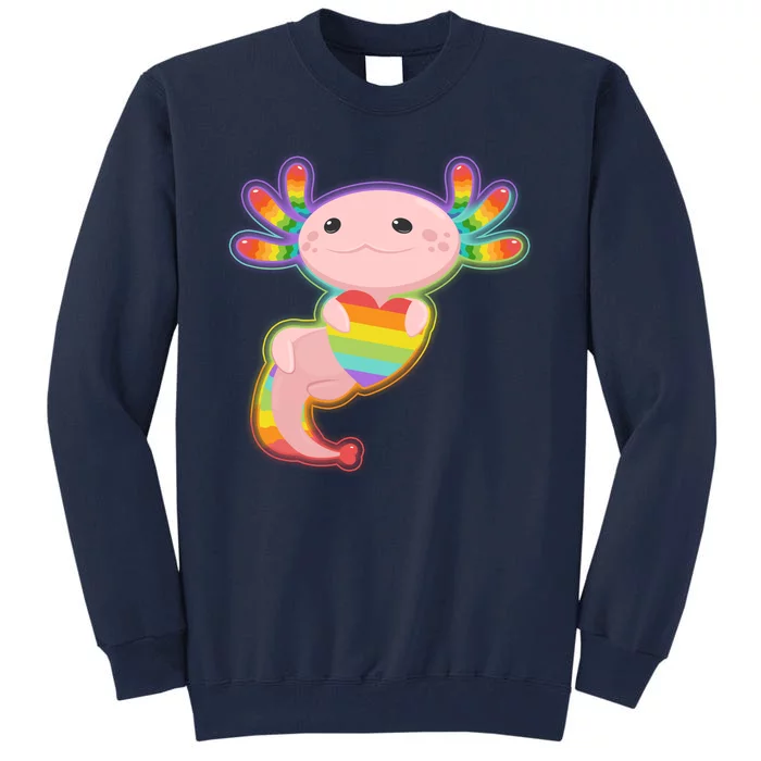 Cute LGBT Pride Axolotl Tall Sweatshirt