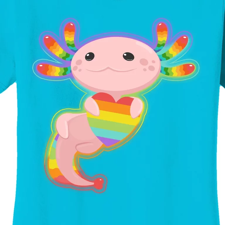 Cute LGBT Pride Axolotl Women's T-Shirt