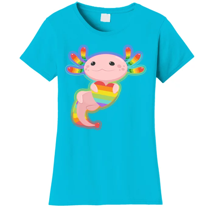 Cute LGBT Pride Axolotl Women's T-Shirt