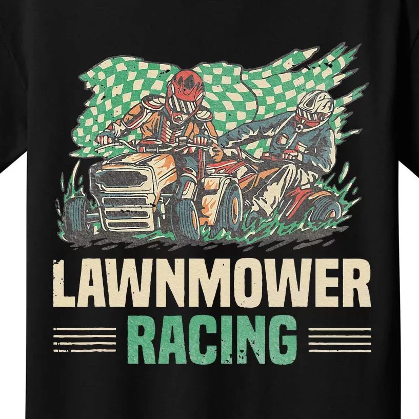 Cool Lawnmower Racing Slogan For Riding Mower Kids T-Shirt