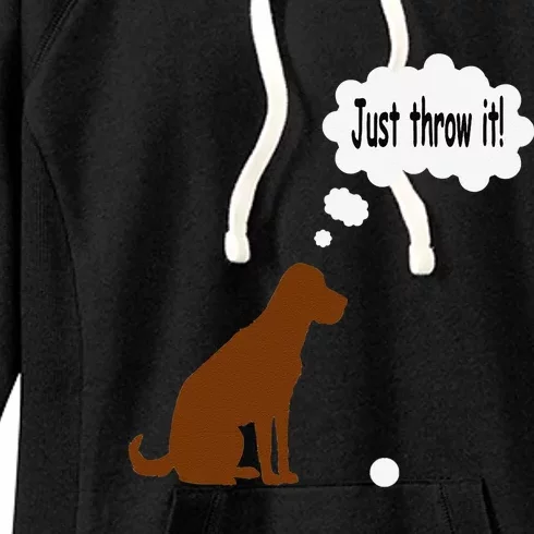 Chocolate Labrador Retriever Funny Lab Dog Women's Fleece Hoodie