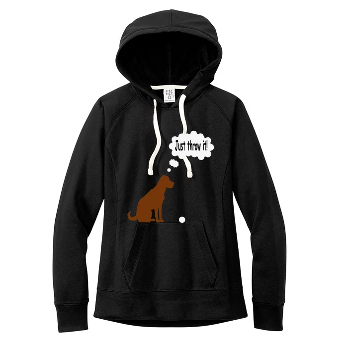 Chocolate Labrador Retriever Funny Lab Dog Women's Fleece Hoodie