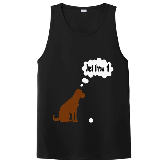 Chocolate Labrador Retriever Funny Lab Dog Performance Tank