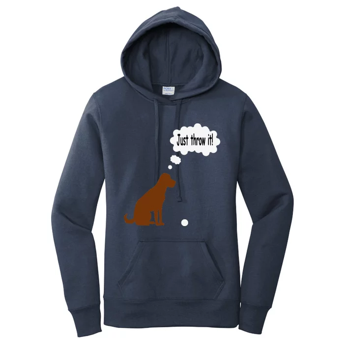 Chocolate Labrador Retriever Funny Lab Dog Women's Pullover Hoodie