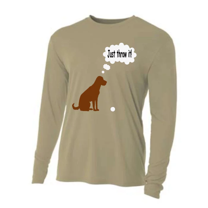 Chocolate Labrador Retriever Funny Lab Dog Cooling Performance Long Sleeve Crew