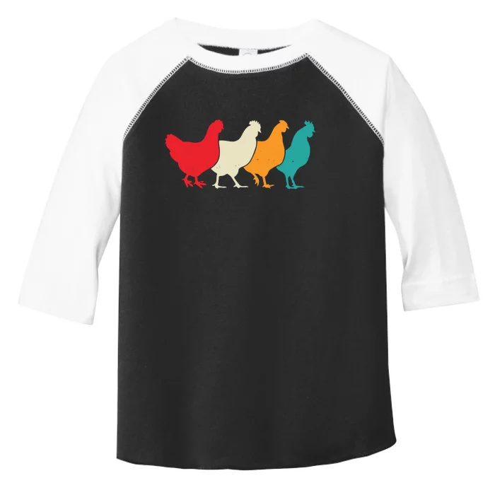 Chicken Lovers Retro Vintage Chicken Toddler Fine Jersey T-Shirt