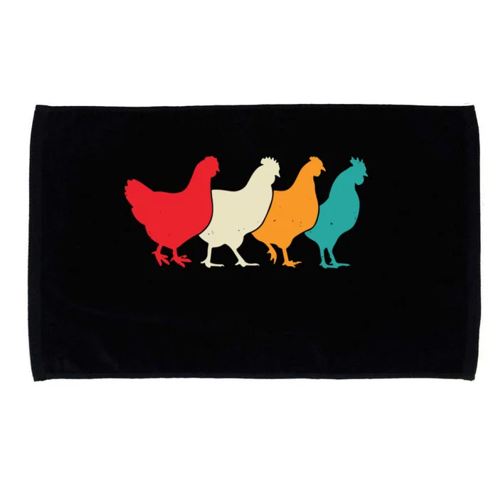 Chicken Lovers Retro Vintage Chicken Microfiber Hand Towel