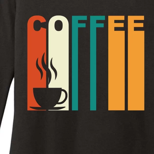 Coffee Lover Retro Womens CVC Long Sleeve Shirt