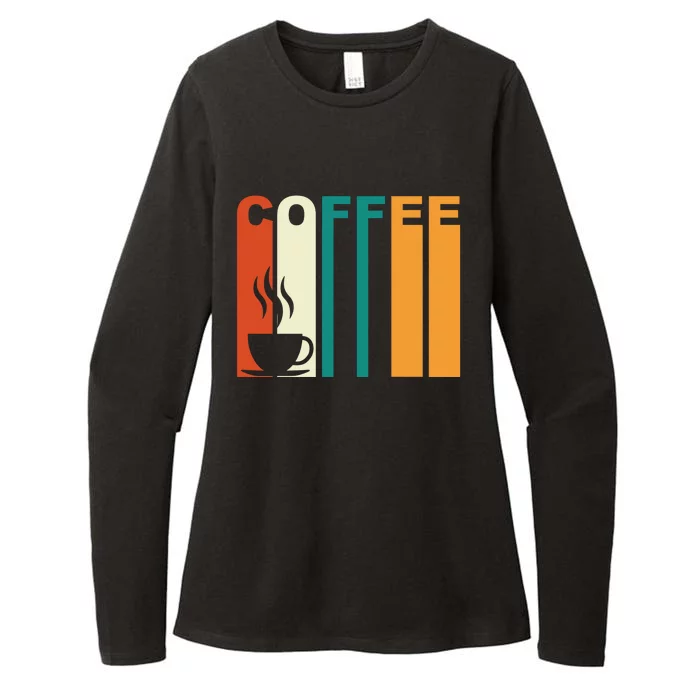 Coffee Lover Retro Womens CVC Long Sleeve Shirt