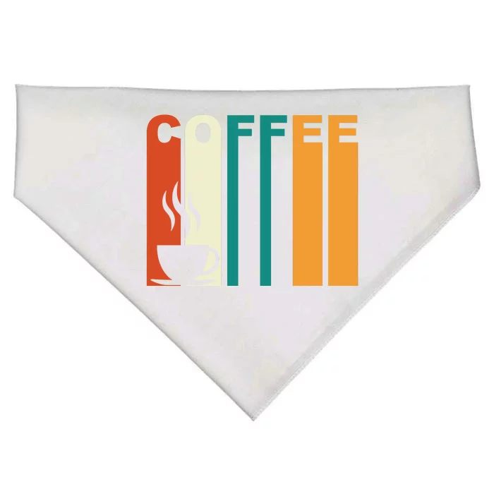 Coffee Lover Retro USA-Made Doggie Bandana