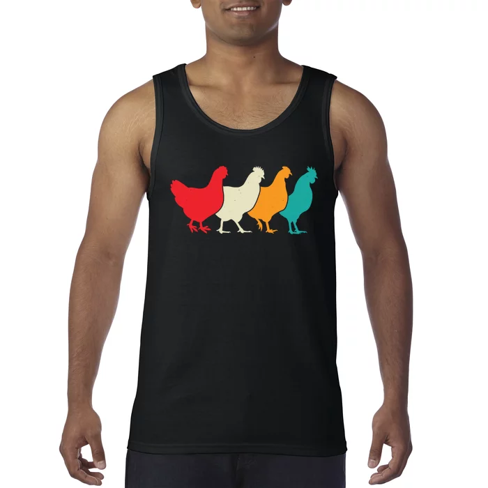 Chicken Lovers Retro Vintage Chicken Tank Top