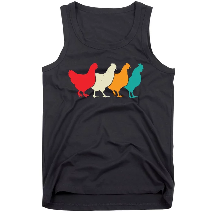 Chicken Lovers Retro Vintage Chicken Tank Top