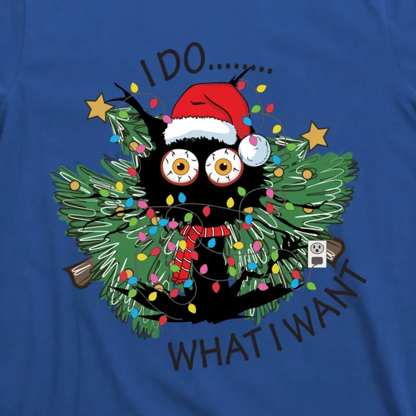 Cat Lovers Retro I Do What I Wangift Funny Cat Christmas Cute Gift T-Shirt