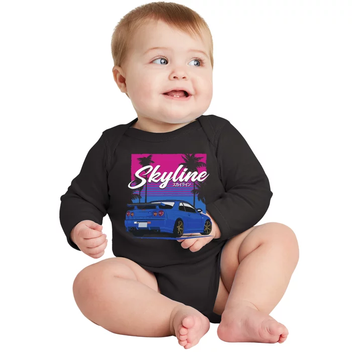 Classic Legendary R34 Jdm Baby Long Sleeve Bodysuit