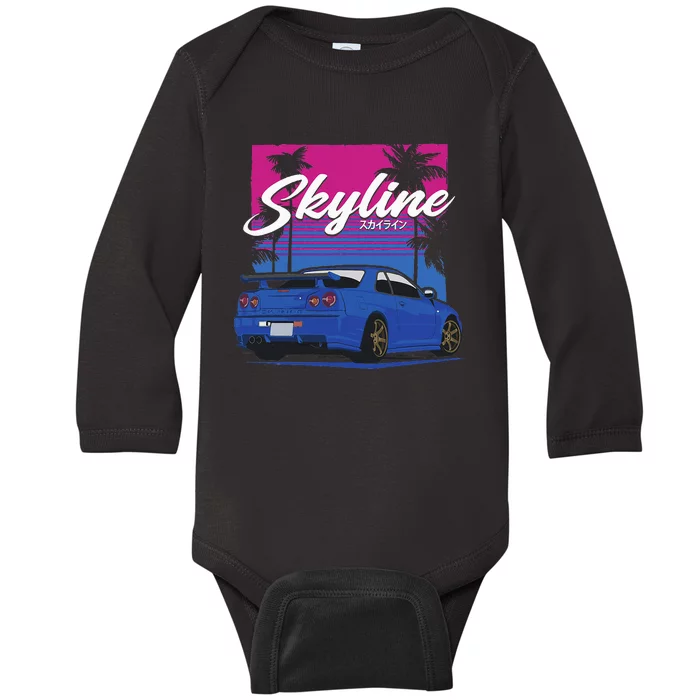 Classic Legendary R34 Jdm Baby Long Sleeve Bodysuit