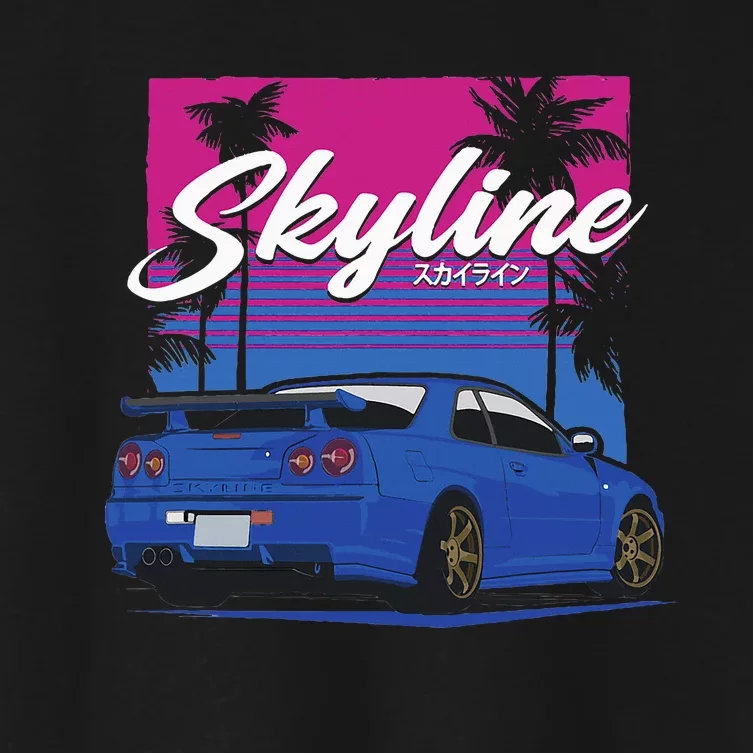 Classic Legendary R34 Jdm Women's Crop Top Tee