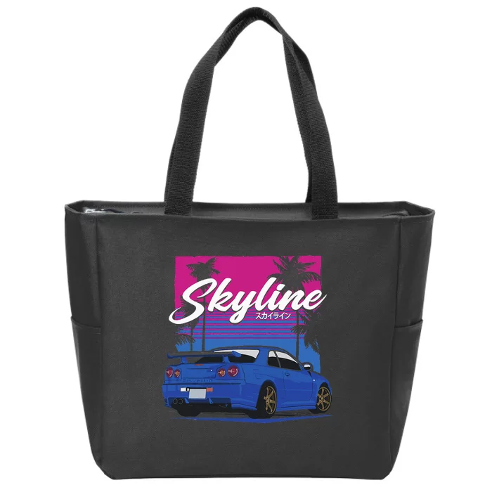 Classic Legendary R34 Jdm Zip Tote Bag