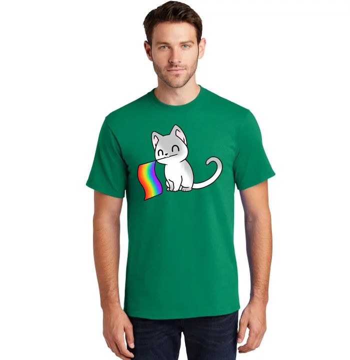 Cat Lgbt Rainbow Flag Pride Month Tall T-Shirt