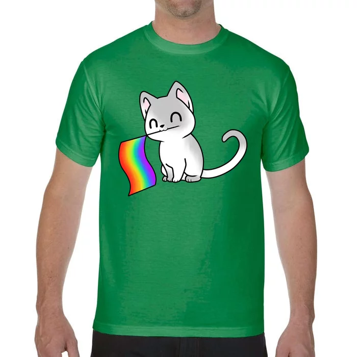 Cat Lgbt Rainbow Flag Pride Month Comfort Colors T-Shirt