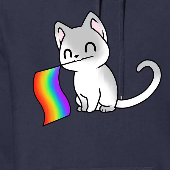 Cat Lgbt Rainbow Flag Pride Month Premium Hoodie