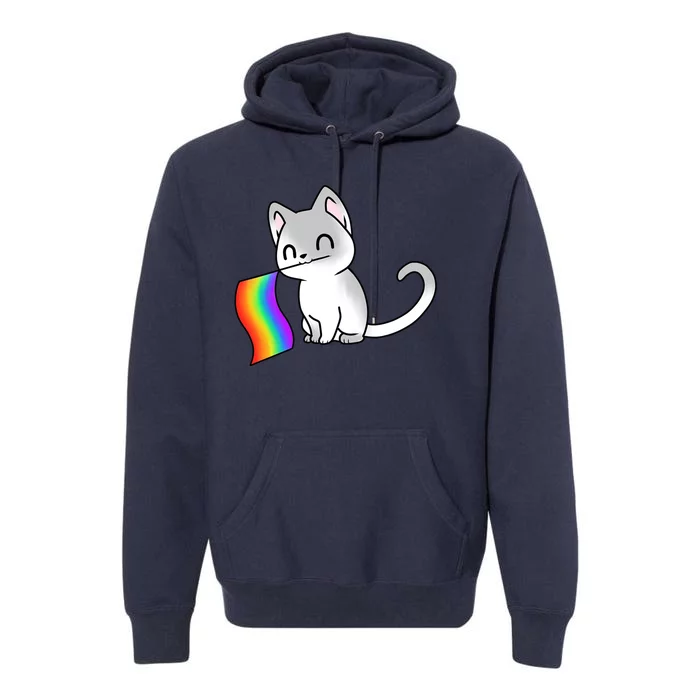 Cat Lgbt Rainbow Flag Pride Month Premium Hoodie