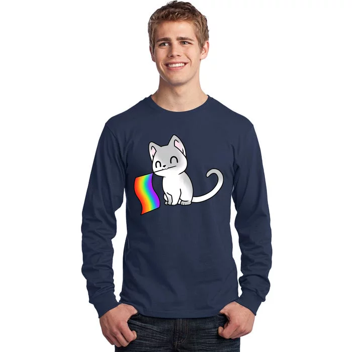 Cat Lgbt Rainbow Flag Pride Month Tall Long Sleeve T-Shirt