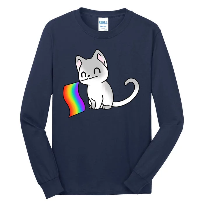 Cat Lgbt Rainbow Flag Pride Month Tall Long Sleeve T-Shirt