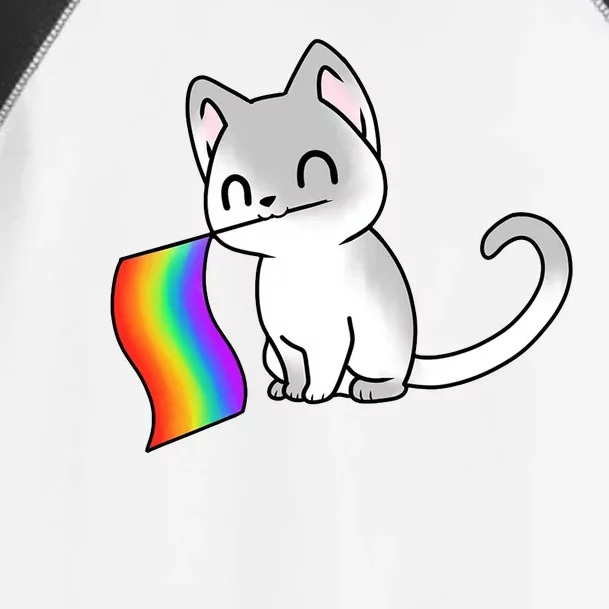 Cat Lgbt Rainbow Flag Pride Month Toddler Fine Jersey T-Shirt