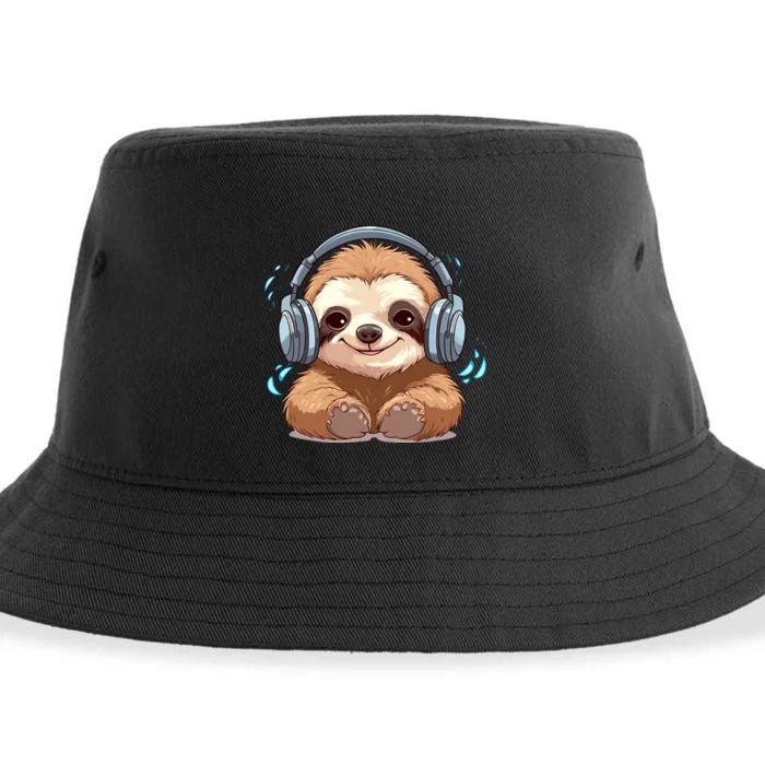 Cute Little Sloth Lover Lazy Sloth Lovers For Sustainable Bucket Hat