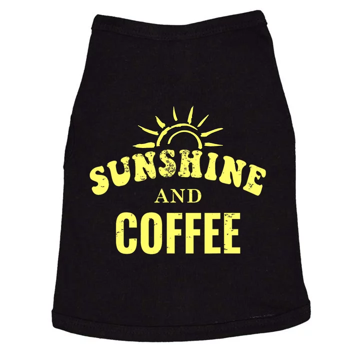 Coffee Lovers | Sunshine and Coffee Retro Style Mothers Day Doggie Tank