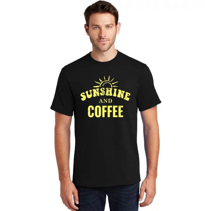 Coffee Lovers | Sunshine and Coffee Retro Style Mothers Day Tall T-Shirt