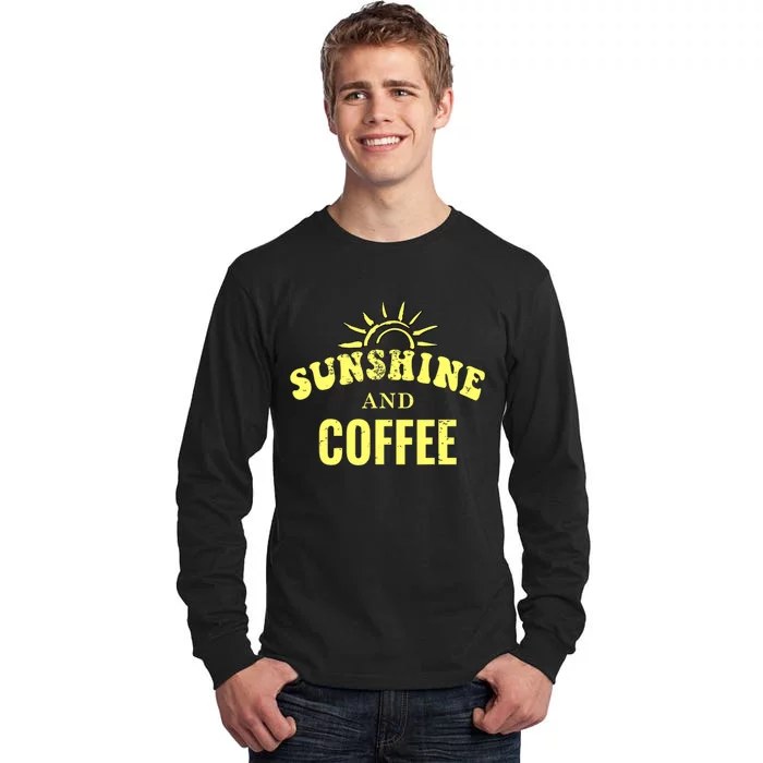 Coffee Lovers | Sunshine and Coffee Retro Style Mothers Day Tall Long Sleeve T-Shirt