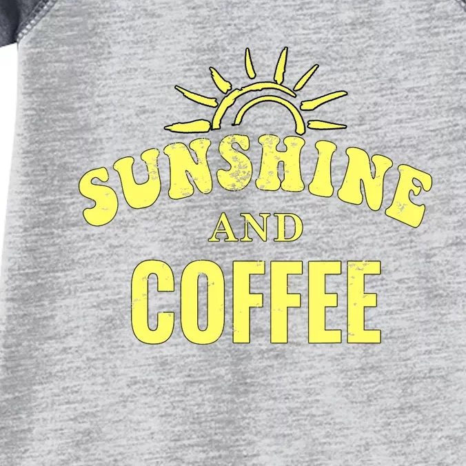 Coffee Lovers | Sunshine and Coffee Retro Style Mothers Day Infant Baby Jersey Bodysuit