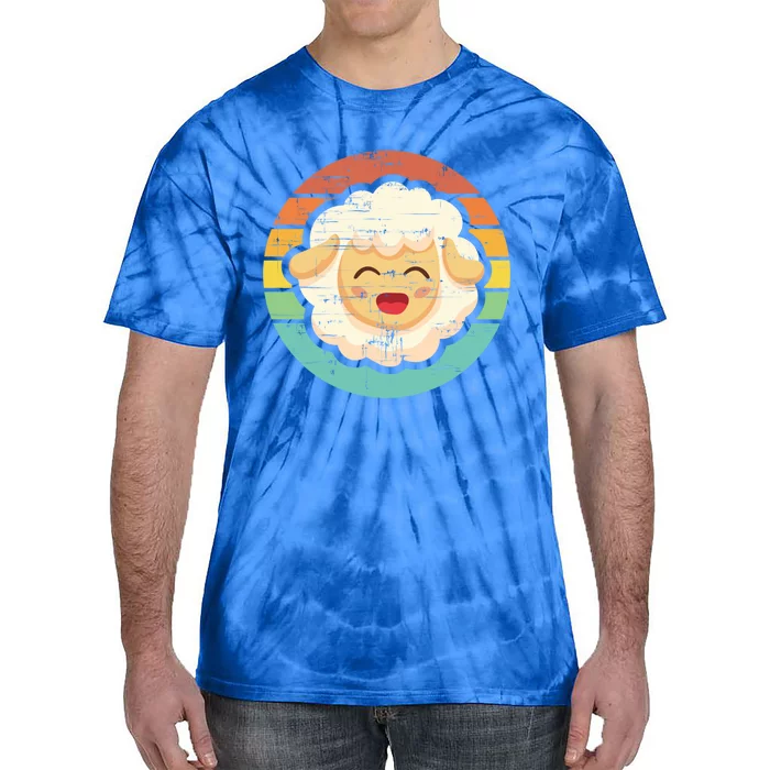 Cute Laughing Sheep Meeh Vintage Lamb Lovers Gift Tie-Dye T-Shirt