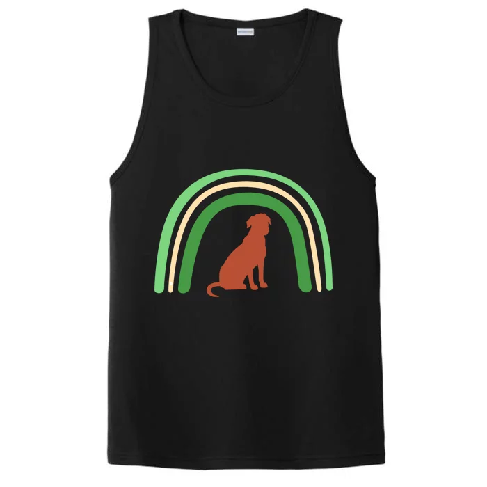 Chocolate Labrador St Patrick's Day Dog Mom And Dad Gift Performance Tank