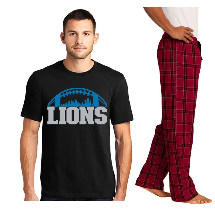 Cool Lions Sports Football With City Pajama Set