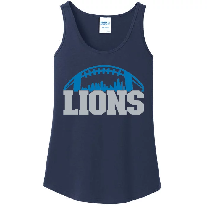 Cool Lions Sports Football With City Ladies Essential Tank